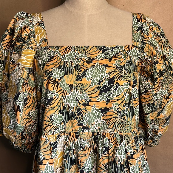 Oliphant Bubble Hem Dress in Apricot EUC size M - Picture 5 of 12